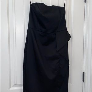 White House Black Market Satin strapless dress